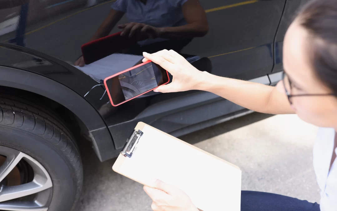 A car examined post-accident. Insurance Steering is against the law.